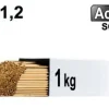 Baguettes métal d'apport TIG - ACIER - Ø 1,2 - Vrac 1kg