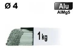 Baguettes métal d'apport TIG - ALU AlMg5 - Ø 4 - Vrac 1kg