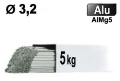 Baguettes métal d'apport TIG - ALU AlMg5 - Ø 3,2 - Etui de 5kg
