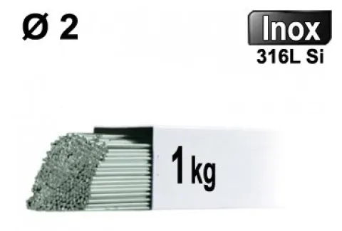 Baguettes métal d'apport TIG - INOX 316L - Ø 2 - Vrac 1kg