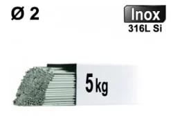 Baguettes métal d'apport TIG - INOX 316L - Ø 2 - Etui de 5kg