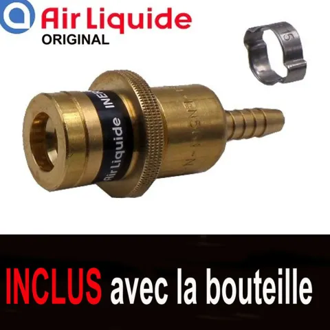 Bouteille ARGON - ALBEE WELD AR - 2,3 m3 AIR LIQUIDE - Détendeur intégré - B02