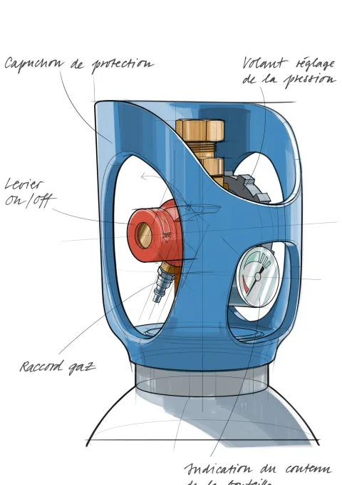 Bouteille ARGON+CO2 - ALBEE ARMIX 8% - 2,4 m3 AIR LIQUIDE - Détendeur intégré - B04