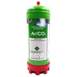 BOUTEILLE GAZ ARGON + CO2 jetable 2,2 Litres - Soudure acier inox