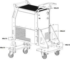 Chariot de transport TIG 250 AC/DC HF