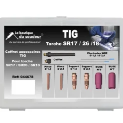 Coffret TIG pour torche SR17 AC/DC, SR26 AC/DC, SR18 AC/DC