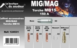Coffret Torche MIG 150 A (MB15)