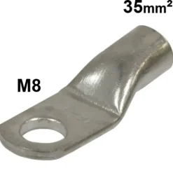 Cosse à oeil à souder et à sertir 35mm² M8 - lot de 2 pcs