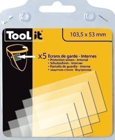 5 Écrans de garde - Intérieur 103,5 x 53 mm pour masque LCD MASTER 9-13G