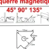 EQUERRE MAGNETIQUE - Epaisseur 25 mm - Côté 133mm
