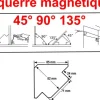 EQUERRE MAGNETIQUE - Epaisseur 14 mm - Côté 85mm