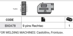 FICHE MALE TIG 9 PLOTS - FRONIUS