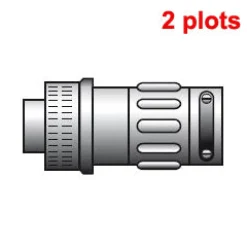 FICHE MALE TYPE AMPHENOL - STECKER 2 PLOTS - ESAB
