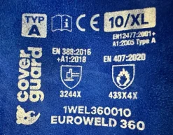 Gants de soudeur 150°C - BLEU