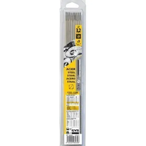 Électrodes ACIER rutiles - D 3,2 - (Blister de 9 pièces )