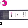 10 électrodes 150 mm, tungstène E3, Ø 2.0 mm - Lila - Binzel -