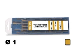 10 électrodes 150 mm, tungstène lanthane, Ø 1 mm - Or