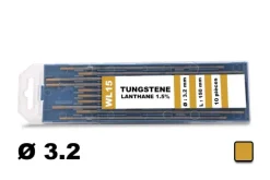 10 électrodes 150 mm, tungstène lanthane, Ø 3.2 mm - Or