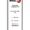 5 électrodes 150 mm, tungstène pur, Ø 3,2 mm - Vert - BINZEL