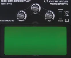 Masque de soudeur LCD DSPRO 5291 REGLAGE 4 / 9 -13 - 2 CAPTEURS - WUITHOM