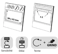Masque de soudeur LCD HERMES 9-13G - RED - TOOL IT