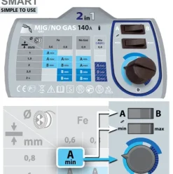 Poste de soudure MIG SMARTMIG 142 140A 230V - 2 EN1 - GYS