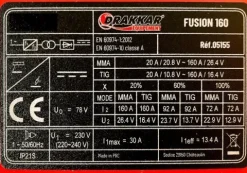 Poste à souder FUSION 160 - Livré en boite carton - DRAKKAR