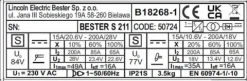 Poste à souder MMA BESTER S211 - LINCOLN - Boite carton