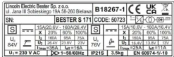 Poste à souder MMA BESTER S171 - LINCOLN - Boite carton