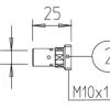 5 Supports tube contact M8 pour torche MIG 500A liquide (MB501)