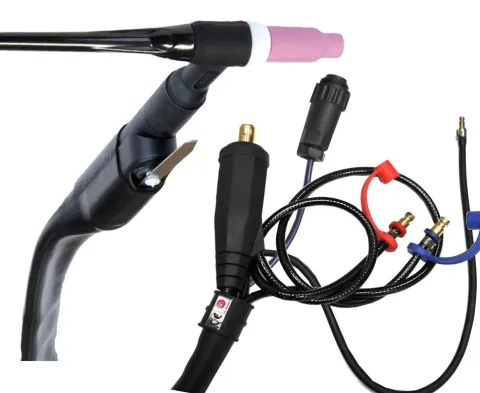 Torche TIG SR18 à lamelle - 8M - connecteur 35/50 (AMPHENOL)