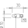 10 tubes contacts Ø 1,6 M8 - Pour torche 350 (MB36 - MB501)