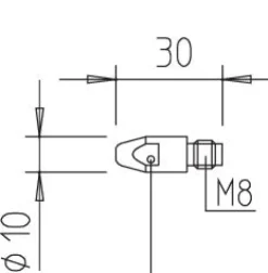 10 tubes contacts Ø 1,6 M8 - Pour torche 350 (MB36 - MB501)